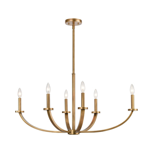 Elk Erindale 6 Light Island Light In Natural Model: 89048/6
