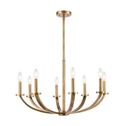 Elk Erindale 8 Light Chandelier In Natural Brass Model: 89047/8
