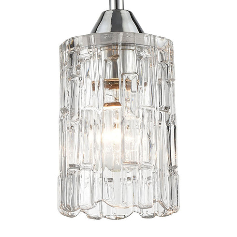 Elk Ezra 1 Light Mini Pendant In Polished Chrome Model: 17414/1