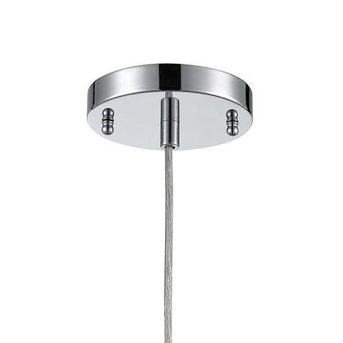 Elk Ezra 1 Light Mini Pendant In Polished Chrome Model: 17414/1