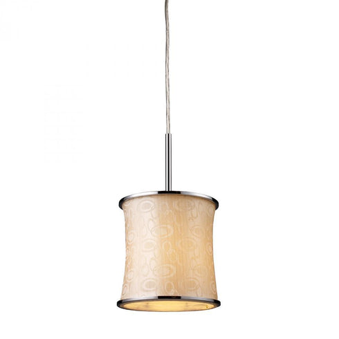 Elk Fabrique 1 Light Drum Pendant In Polished Model: 20024/1