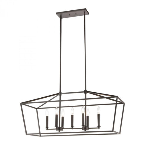 Elk Fairfax 7 Light Linear Chandelier In Oil Model: 57217/7