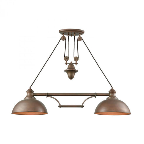 Elk Farmhouse 2 Light Adjustable Island Light In Model: 65272-2