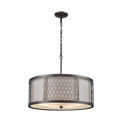 Elk Filmore 6 Light Chandelier In Oiled Bronze Model: 15243/6
