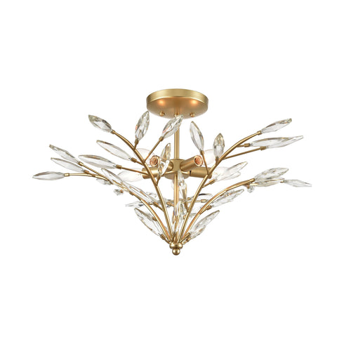 Elk Flora Grace 5 Light Semi Flush In Champagne Model: 18293/5