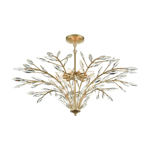 Elk Flora Grace 9 Light Chandelier In Champagne Model: 18296/9