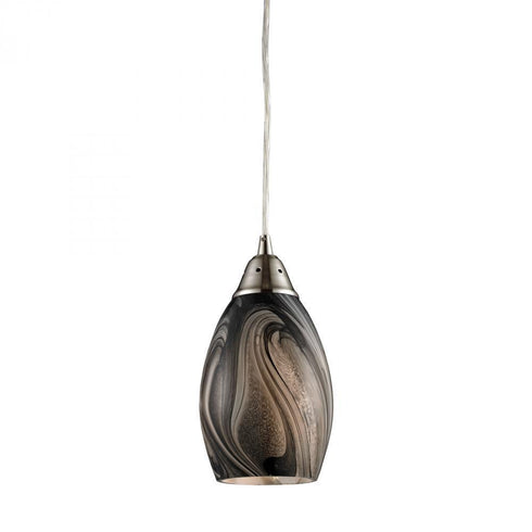 Elk Formations 1 Light Mini Pendant In Satin Model: 31133/1ASH-LED