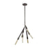 Elk Freeform 6 Light Chandelier In Dark Graphite Model: 11849/6