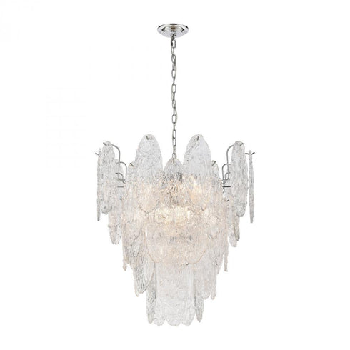 Elk Frozen Cascade 9 Light Chandelier In Polished Model: 32445/9