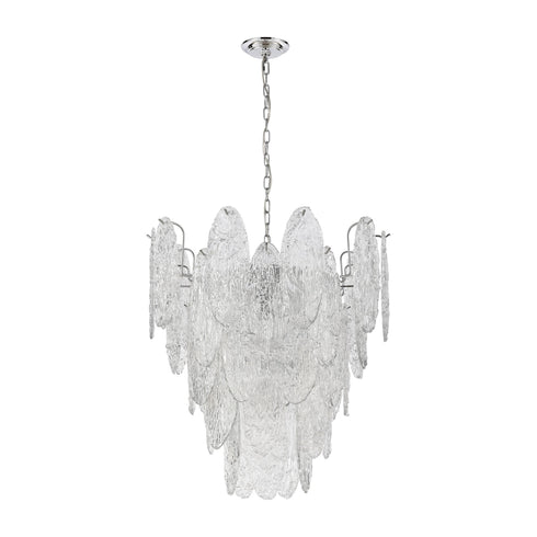 Elk Frozen Cascade 9 Light Chandelier In Polished Model: 32445/9