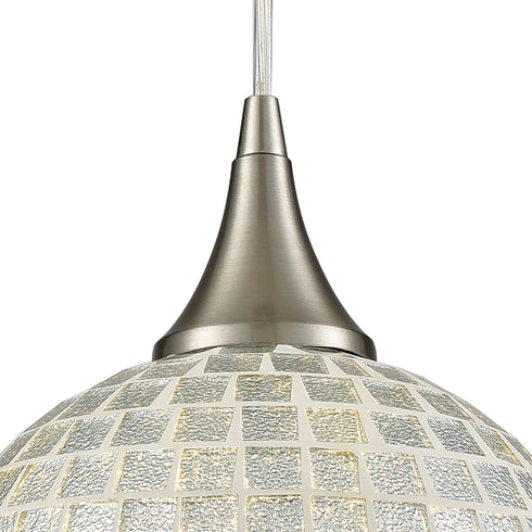 Elk Fusion 1 Light Mini Pendant In Satin Nickel Model: 529-1SLV