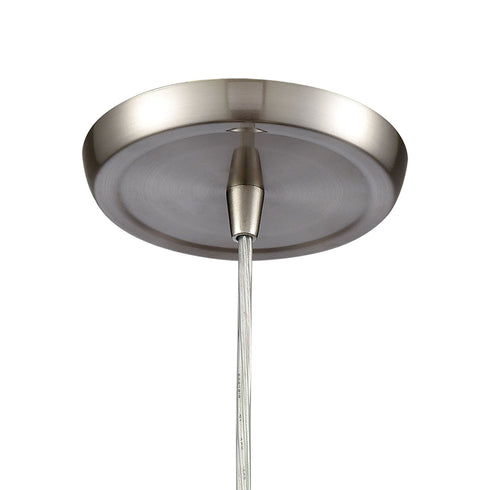 Elk Fusion 1 Light Mini Pendant In Satin Nickel Model: 529-1SLV
