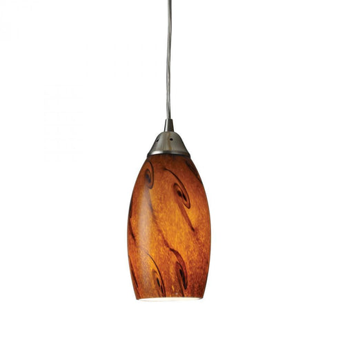 Elk Galaxy 1 Light Mini Pendant In Satin Nickel Model: 20001/1BG-LED