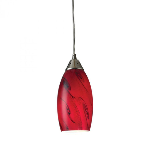 Elk Galaxy 1 Light Mini Pendant In Satin Nickel Model: 20001/1RG-LED