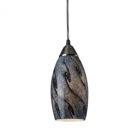 Elk Galaxy 1 Light Mini Pendant In Satin Nickel Model: 20001/1SG-LED