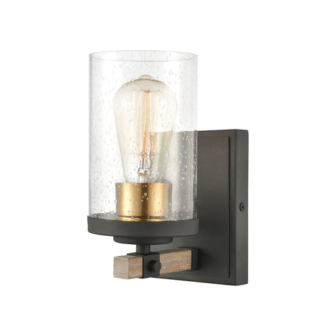 Elk Geringer 1 Light Vanity Light In Charcoal And Model: 47281/1