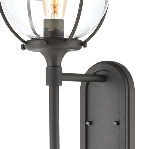 Elk Girard 1 Light Sconce In Charcoal With Clear Model: 57291/1