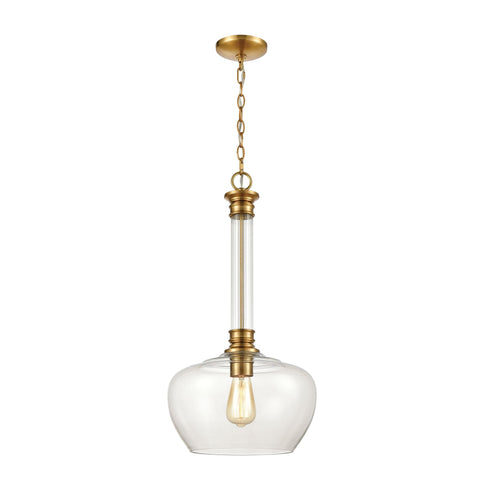 Elk Glasgow 1 Light Pendant In Burnished Brass Model: 46495/1