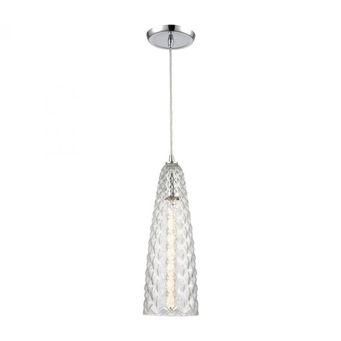 Elk Glitzy 1 Light Mini Pendant In Polished Model: 21167/1