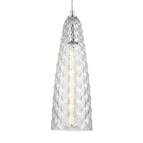 Elk Glitzy 1 Light Mini Pendant In Polished Model: 21167/1
