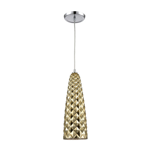 Elk Glitzy 1 Light Mini Pendant In Polished Model: 21168/1
