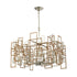 Elk Gridlock 6 Light Chandelier In Matte Gold And Model: 12305/6