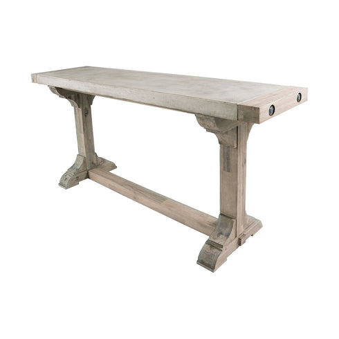 Elk Gusto Pirate Console Table In Concrete And Wood Model: 157-020