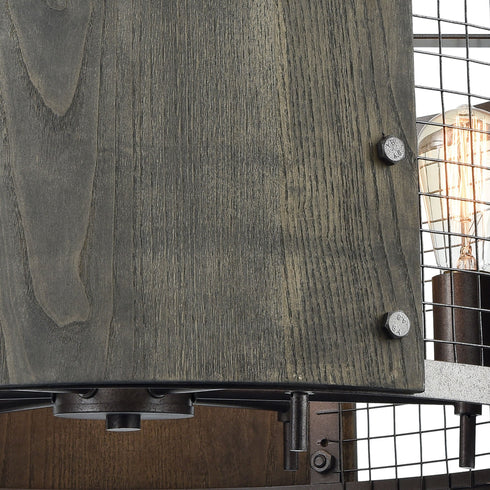 Elk Halstead 6 Light Chandlier In Ash Gray And Model: 15322/6
