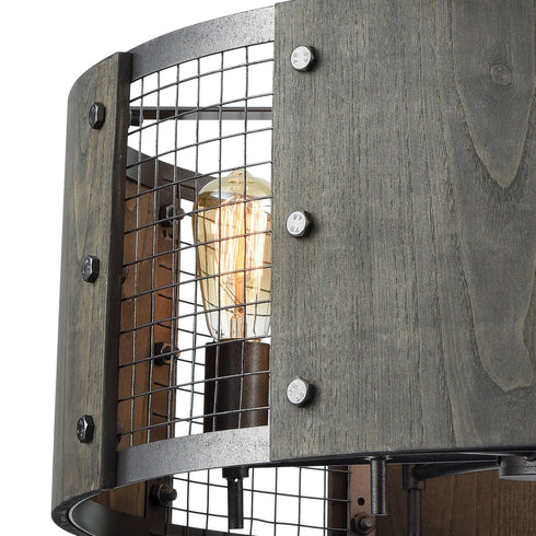 Elk Halstead 6 Light Chandlier In Ash Gray And Model: 15322/6