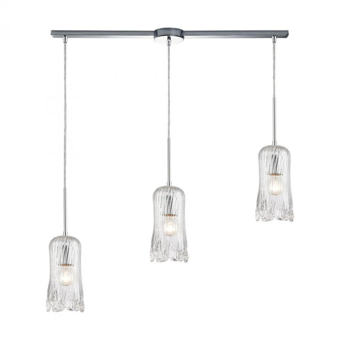 Elk Hand Formed Glass 3 Light Linear Mini Pendant Model: 21165/3L