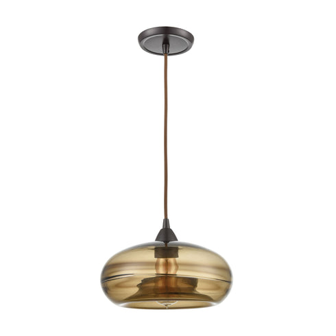 Elk Hazelton 1 Light Mini Pendant In Oil Rubbed Model: 85212/1
