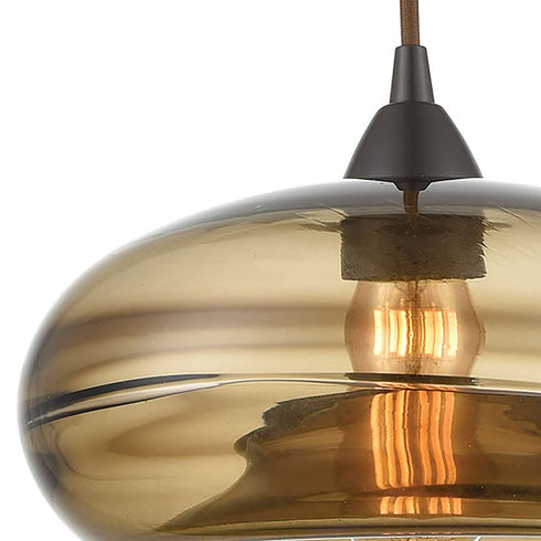 Elk Hazelton 1 Light Mini Pendant In Oil Rubbed Model: 85212/1
