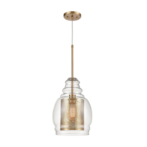 Elk Herndon 1 Light Pendant In Antique Gold With Model: 81424/1