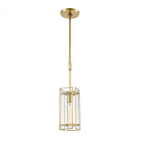 Elk Hyde Park 1 Light Mini Pendant In Satin Brass Model: 32381/1