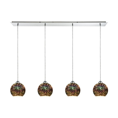 Elk Illusions 4 Light Linear Pendant Fixture In Model: 10517/4LP