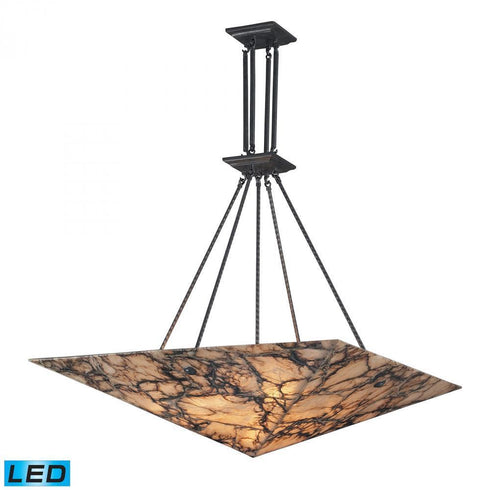 Elk Imperial Granite 9 Light Pendant In Antique Model: 9010/9-LED