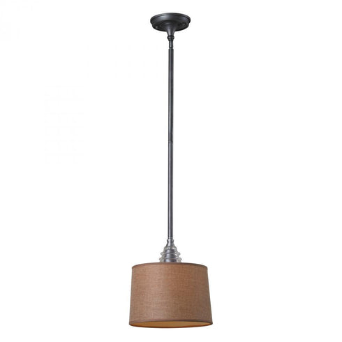 Elk Insulator Glass 1 Light Mini Pendant In Weathered Zinc Model: 66829-1