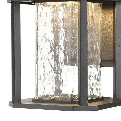 Elk Irvine Sconce In Matte Black With Seedy Glass Model: 87120/LED