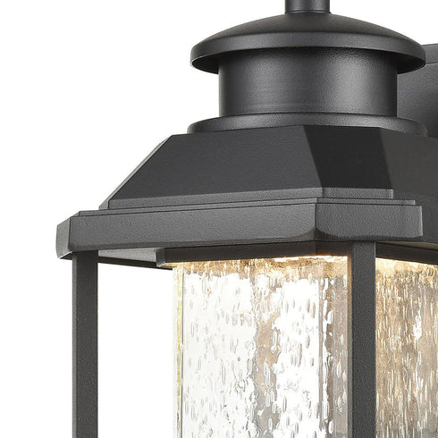 Elk Irvine Sconce In Matte Black With Seedy Glass Model: 87121/LED