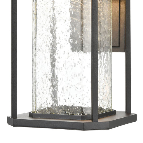 Elk Irvine Sconce In Matte Black With Seedy Glass Model: 87122/LED