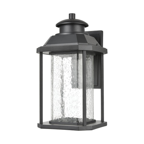 Elk Irvine Sconce In Matte Black With Seedy Glass Model: 87122/LED