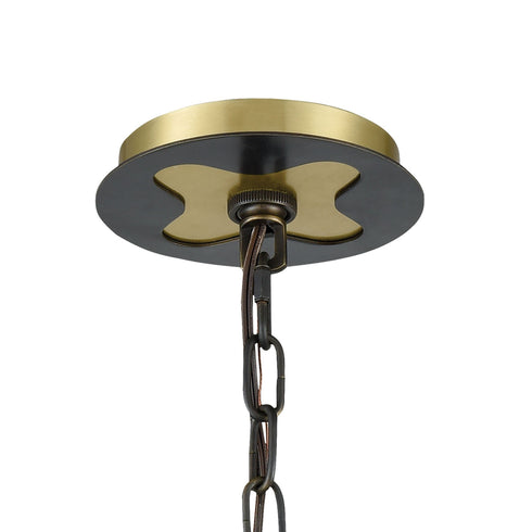 Elk Janis 1 Light Pendant In Aged Bronze And Aged Model: 33163/1