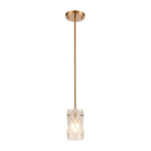 Elk Jenning 1 Light Mini Pendant In Satin Brass Model: 12284/1