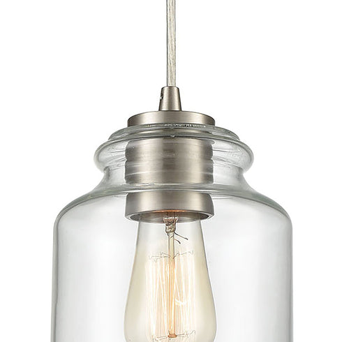 Elk Josie 1 Light Mini Pendant In Satin Nickel Model: 85213/1