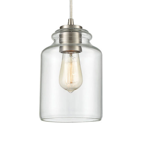Elk Josie 1 Light Mini Pendant In Satin Nickel Model: 85213/1