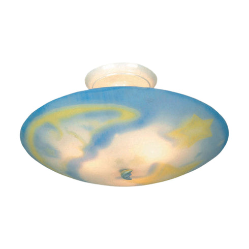 Elk Kidshine 3 Light Semi Flush In White With Model: 200-MN
