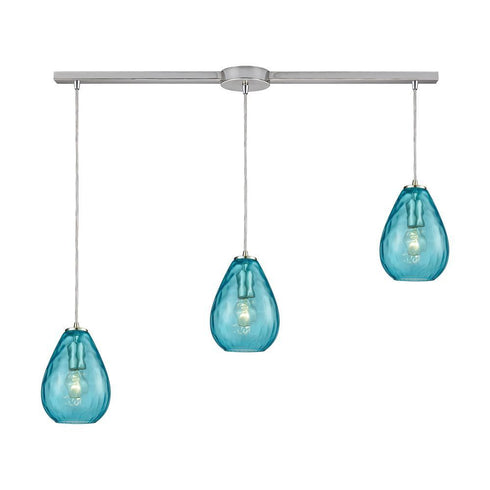 Elk Lagoon 3 Light Linear Mini Pendant Fixture In Model: 10770/3L