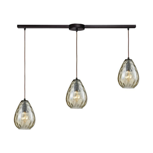 Elk Lagoon 3 Light Linear Mini Pendant Fixture In Model: 10780/3L