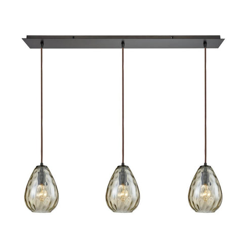 Elk Lagoon 3 Light Linear Mini Pendant Fixture In Model: 10780/3LP