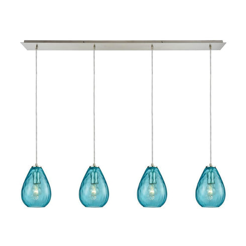 Elk Lagoon 4 Light Linear Pendant Fixture In Model: 10770/4LP
